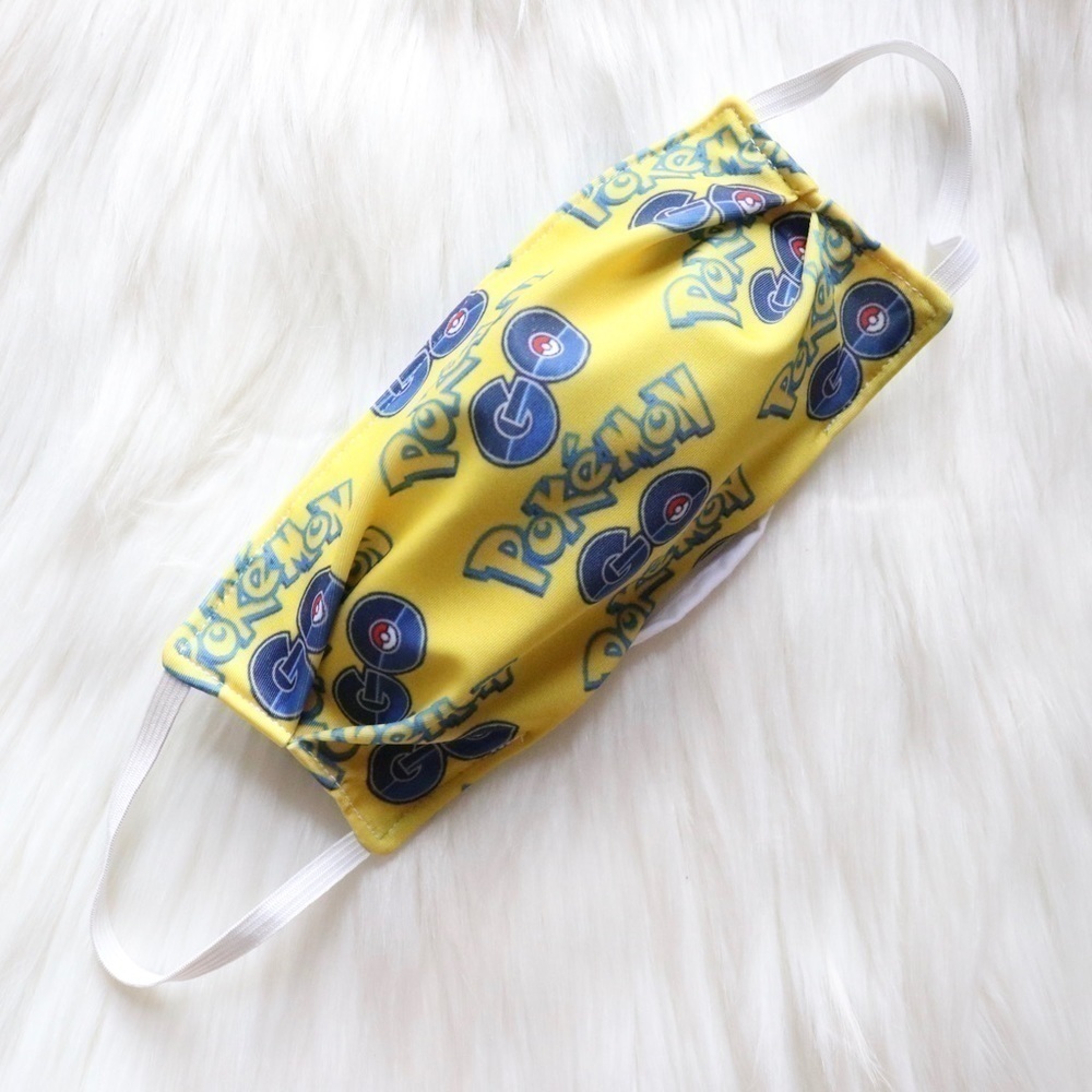 Yellow Pokémon Logo Face Mask NEW